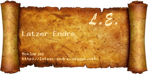 Latzer Endre névjegykártya